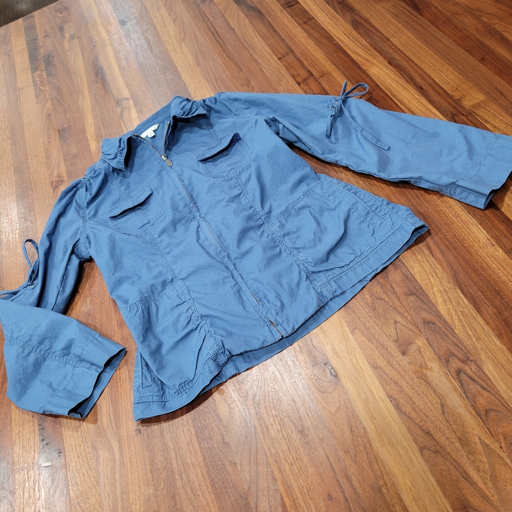 CAbi Blue Utility Zip Jacket
